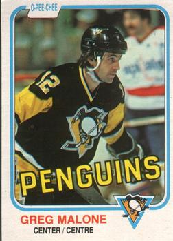 #264 Greg Malone - Pittsburgh Penguins - 1981-82 O-Pee-Chee Hockey