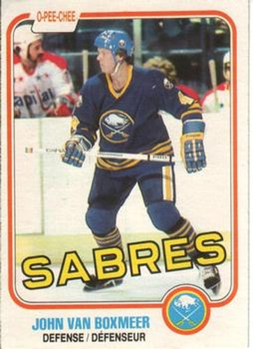 #26 John Van Boxmeer - Buffalo Sabres - 1981-82 O-Pee-Chee Hockey
