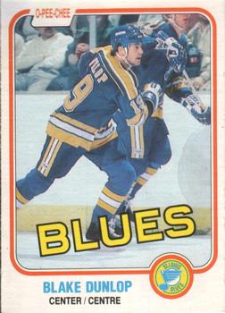 #293 Blake Dunlop - St. Louis Blues - 1981-82 O-Pee-Chee Hockey