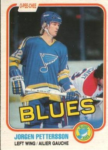 #296 Jorgen Pettersson - St. Louis Blues - 1981-82 O-Pee-Chee Hockey