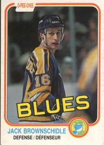 #302 Jack Brownschidle - St. Louis Blues - 1981-82 O-Pee-Chee Hockey