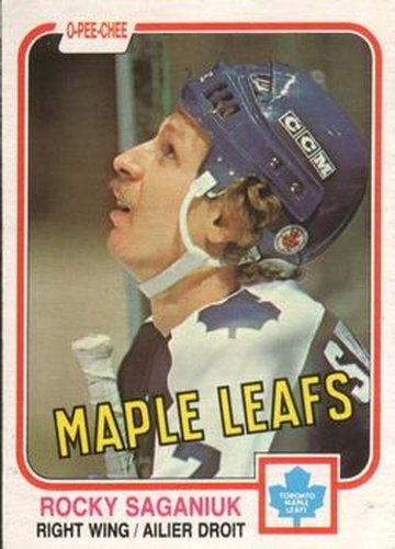 #323 Rocky Saganiuk - Toronto Maple Leafs - 1981-82 O-Pee-Chee Hockey