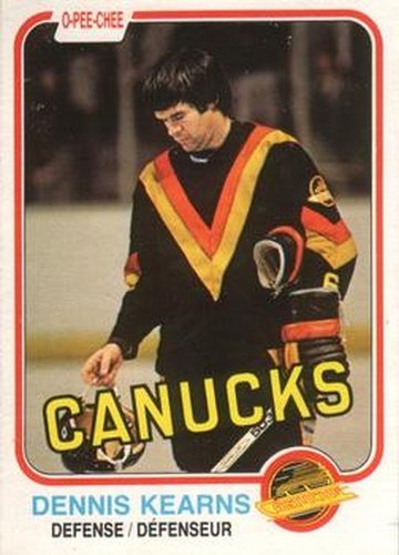 #337 Dennis Kearns - Vancouver Canucks - 1981-82 O-Pee-Chee Hockey