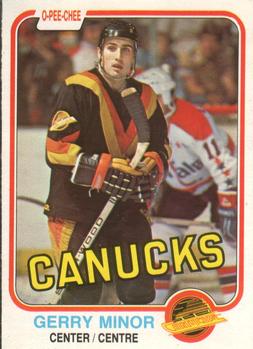 #342 Gerry Minor - Vancouver Canucks - 1981-82 O-Pee-Chee Hockey