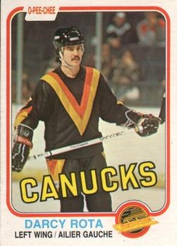 #343 Darcy Rota - Vancouver Canucks - 1981-82 O-Pee-Chee Hockey