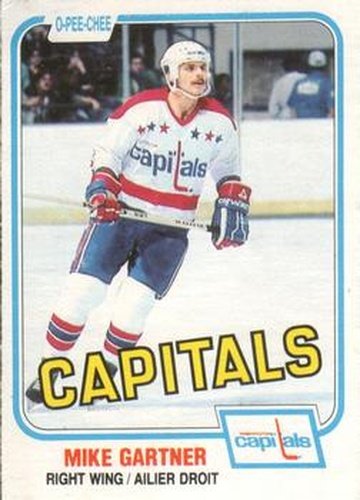 #347 Mike Gartner - Washington Capitals - 1981-82 O-Pee-Chee Hockey