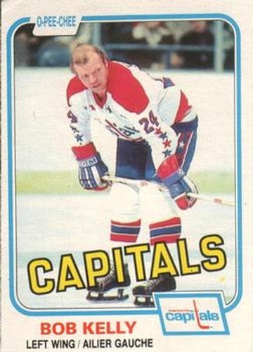 #349 Bob Kelly - Washington Capitals - 1981-82 O-Pee-Chee Hockey