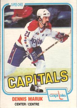 #350 Dennis Maruk - Washington Capitals - 1981-82 O-Pee-Chee Hockey