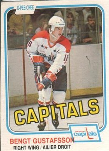 #353 Bengt Gustafsson - Washington Capitals - 1981-82 O-Pee-Chee Hockey