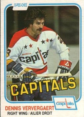 #356 Dennis Ververgaert - Washington Capitals - 1981-82 O-Pee-Chee Hockey