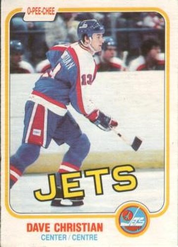 #359 Dave Christian - Winnipeg Jets - 1981-82 O-Pee-Chee Hockey