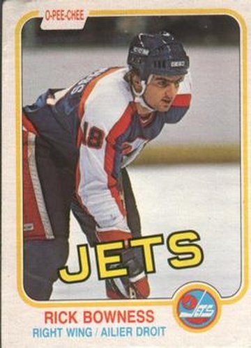 #361 Rick Bowness - Winnipeg Jets - 1981-82 O-Pee-Chee Hockey