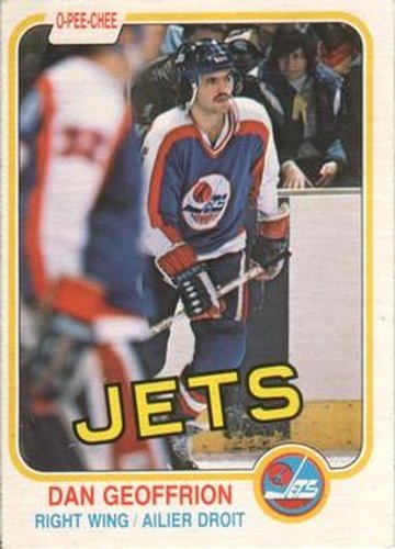 #364 Dan Geoffrion - Winnipeg Jets - 1981-82 O-Pee-Chee Hockey
