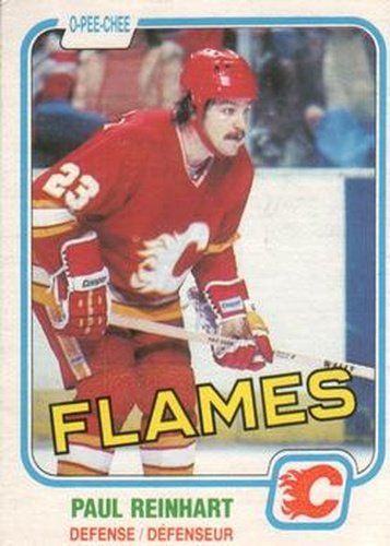 #36 Paul Reinhart - Calgary Flames - 1981-82 O-Pee-Chee Hockey