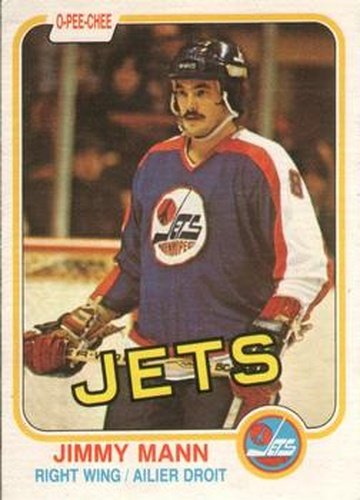 #372 Jimmy Mann - Winnipeg Jets - 1981-82 O-Pee-Chee Hockey