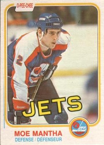 #373 Moe Mantha - Winnipeg Jets - 1981-82 O-Pee-Chee Hockey