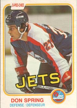 #375 Don Spring - Winnipeg Jets - 1981-82 O-Pee-Chee Hockey