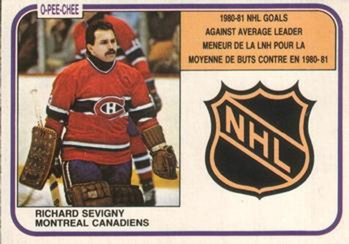 #387 Richard Sevigny - Montreal Canadiens - 1981-82 O-Pee-Chee Hockey