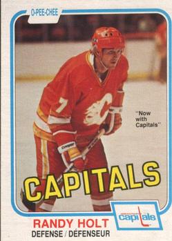 #41 Randy Holt - Washington Capitals - 1981-82 O-Pee-Chee Hockey