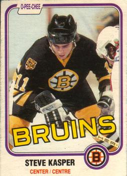 #4 Steve Kasper - Boston Bruins - 1981-82 O-Pee-Chee Hockey
