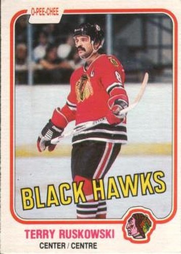 #62 Terry Ruskowski - Chicago Blackhawks - 1981-82 O-Pee-Chee Hockey