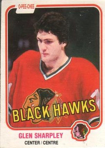 #64 Glen Sharpley - Chicago Blackhawks - 1981-82 O-Pee-Chee Hockey