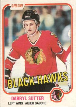 #65 Darryl Sutter - Chicago Blackhawks - 1981-82 O-Pee-Chee Hockey