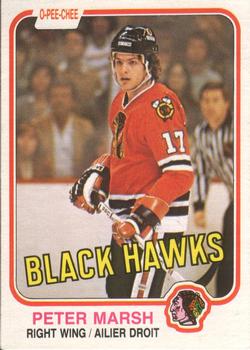 #71 Peter Marsh - Chicago Blackhawks - 1981-82 O-Pee-Chee Hockey