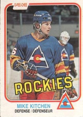 #83 Mike Kitchen - Colorado Rockies - 1981-82 O-Pee-Chee Hockey