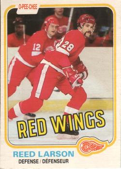 #92 Reed Larson - Detroit Red Wings - 1981-82 O-Pee-Chee Hockey