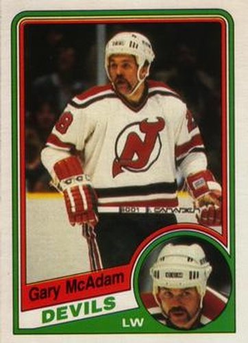 #117 Gary McAdam - New Jersey Devils - 1984-85 O-Pee-Chee Hockey