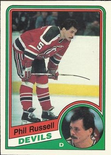 #120 Phil Russell - New Jersey Devils - 1984-85 O-Pee-Chee Hockey