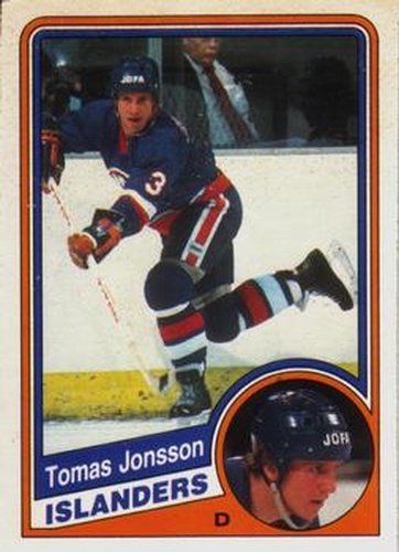 #128 Tomas Jonsson - New York Islanders - 1984-85 O-Pee-Chee Hockey