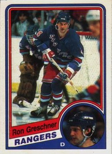 #141 Ron Greschner - New York Rangers - 1984-85 O-Pee-Chee Hockey