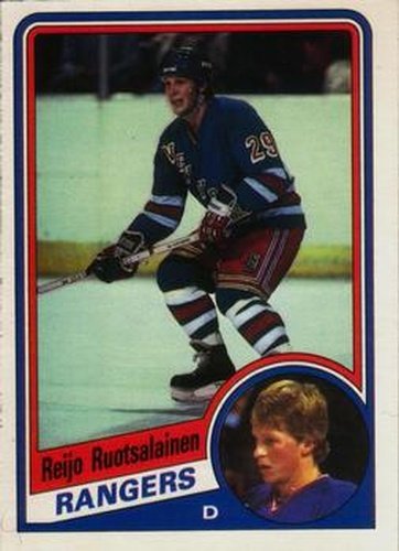 #153 Reijo Ruotsalainen - New York Rangers - 1984-85 O-Pee-Chee Hockey