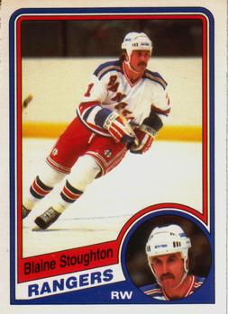 #154 Blaine Stoughton - New York Rangers - 1984-85 O-Pee-Chee Hockey