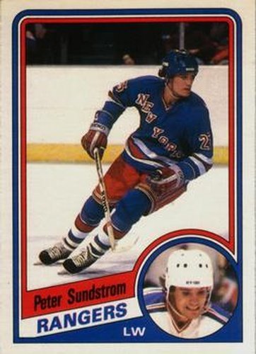 #155 Peter Sundstrom - New York Rangers - 1984-85 O-Pee-Chee Hockey