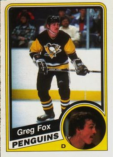 #175 Greg Fox - Pittsburgh Penguins - 1984-85 O-Pee-Chee Hockey