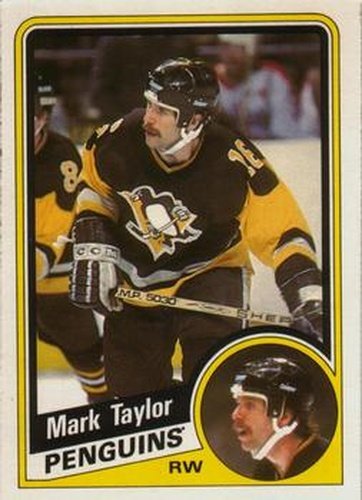 #180 Mark Taylor - Pittsburgh Penguins - 1984-85 O-Pee-Chee Hockey