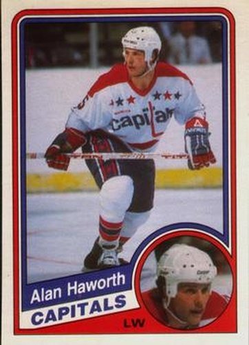 #199 Alan Haworth - Washington Capitals - 1984-85 O-Pee-Chee Hockey