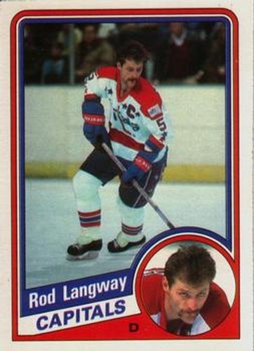 #202 Rod Langway - Washington Capitals - 1984-85 O-Pee-Chee Hockey