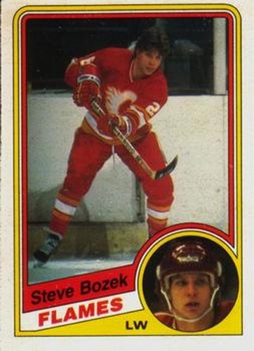 #220 Steve Bozek - Calgary Flames - 1984-85 O-Pee-Chee Hockey