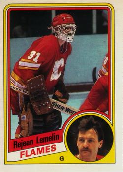 #228 Rejean Lemelin - Calgary Flames - 1984-85 O-Pee-Chee Hockey