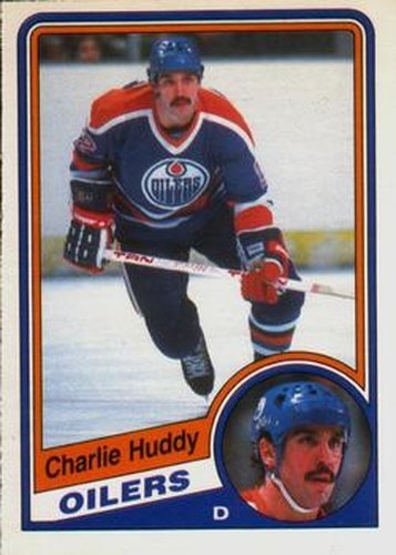 #244 Charlie Huddy - Edmonton Oilers - 1984-85 O-Pee-Chee Hockey
