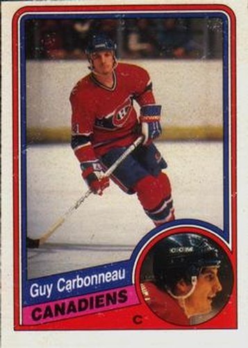 #257 Guy Carbonneau - Montreal Canadiens - 1984-85 O-Pee-Chee Hockey
