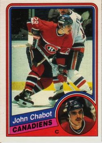 #258 John Chabot - Montreal Canadiens - 1984-85 O-Pee-Chee Hockey