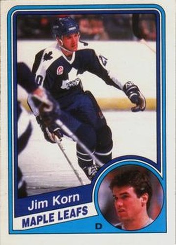 #304 Jim Korn - Toronto Maple Leafs - 1984-85 O-Pee-Chee Hockey