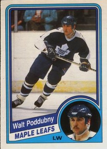 #309 Walt Poddubny - Toronto Maple Leafs - 1984-85 O-Pee-Chee Hockey