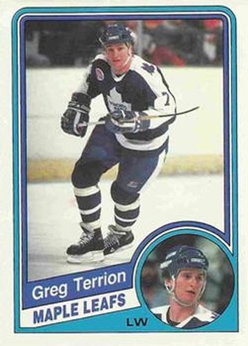#312 Greg Terrion - Toronto Maple Leafs - 1984-85 O-Pee-Chee Hockey