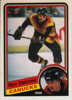 #316 Ron Delorme - Vancouver Canucks - 1984-85 O-Pee-Chee Hockey